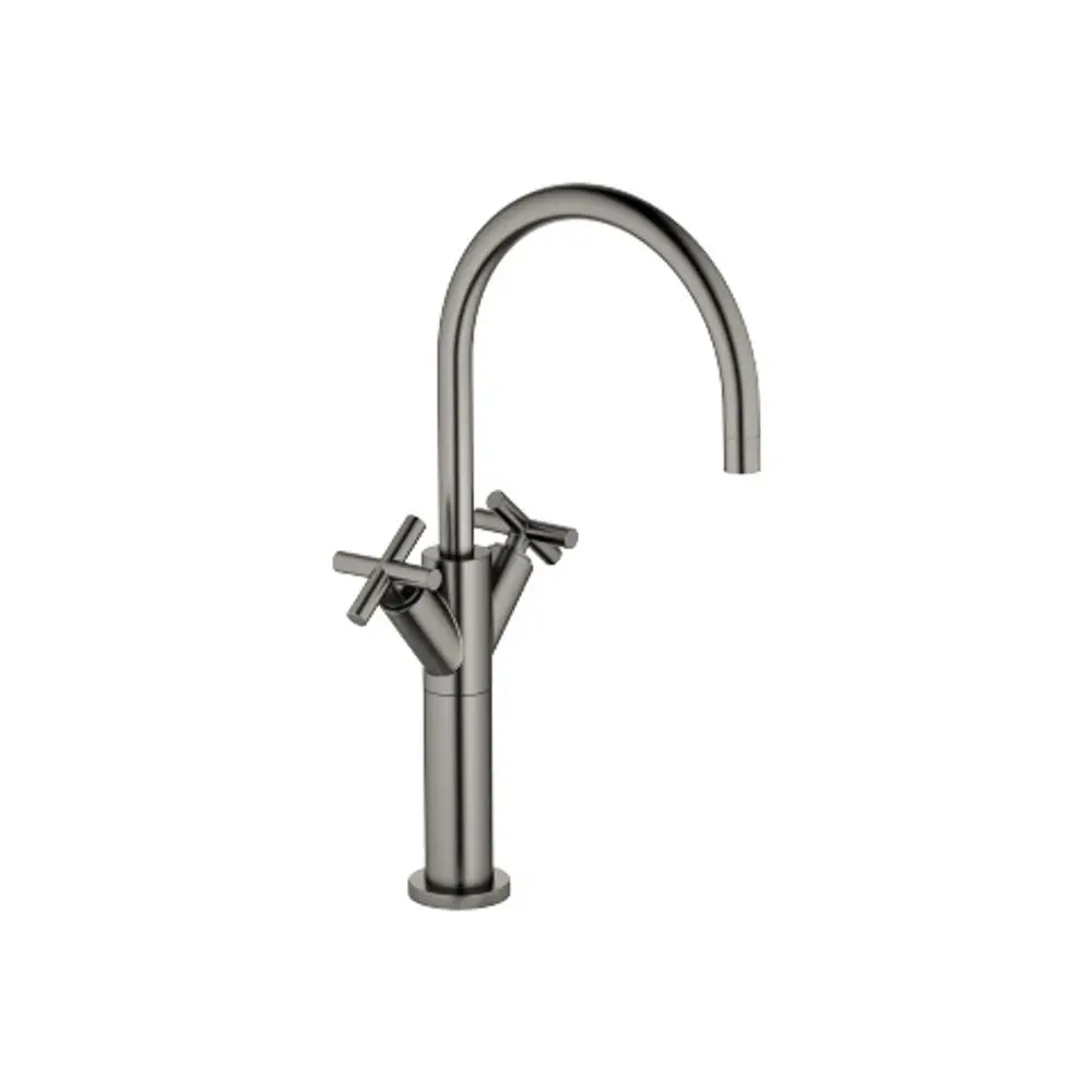 Dornbracht-TARA.-Waschtisch-Einlochbatterie-ohne Ablaufgarnitur-Ausladung 200mm-Dark Platinum gebürstet, 22533892-99 Galeriebild 1